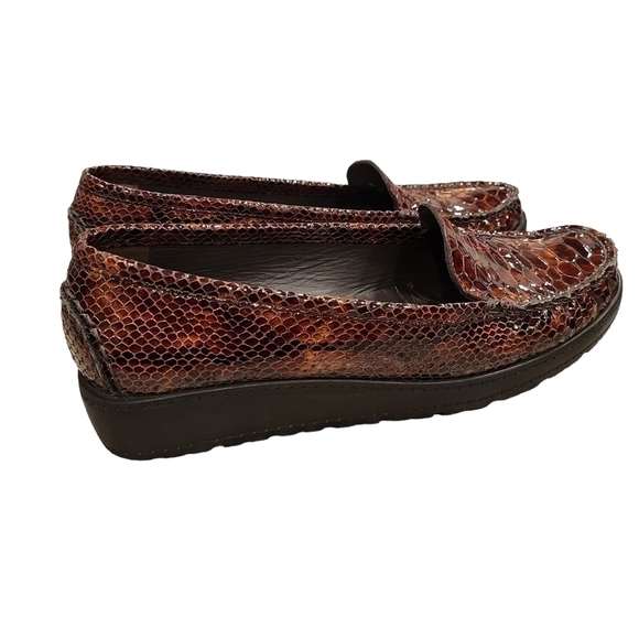 Vintage Stuart Weitzman Y2K 90s Low Platform Faux Snakeskin Shoe, Size 7.5 - Picture 7 of 16